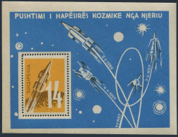 Albania 624a Perf & Imperf, MNH. Mi Bl.10A-10B. Russian Space Explorations,1962. - Albania