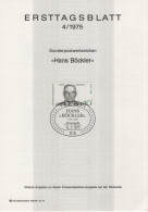 Germany Deutschland 1975-4 Hans Bockler, Trade Union Leader, Canceled In Bonn - 1974-1980