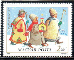 HUNGARY UNGHERIA MAGYAR 1985 CHRISTMAS NATALE NOEL WEIHNACHTEN NAVIDAD 2f MNH - Ongebruikt