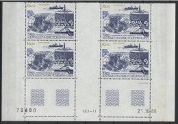 TAAF Poste Aérienne PA N° 98 Bloc De 4 Avec Coin Daté Neuf Sans Charnière ** (MNH). "O.D.P." - Posta Aerea