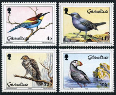 Gibraltar 532-535,hinged. Mi 552-555. Birds 1988.Bee-eater,Puffin,Buzzard,Thrush - Gibilterra