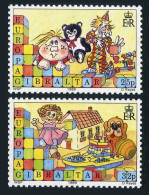 Gibraltar 543-544, Hinged. Michel 404-407. EUROPE CEPT-1989, Children Toys. - Gibilterra