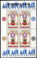 Gibraltar 329a Sheet, Hinged. Michel Bl.2. American Bicentennial, 1976. Arms. - Gibilterra
