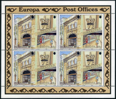 Gibraltar 562-565a Sheets,MNH/MLH.Mi 590-593 Klb. EUROPE CEPT-1990.Post Offices. - Gibilterra