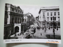 Cartolina "MILANO Inizio Secolo XX P.za Della Scala"  Edizione Bromofoto Anni 1960 - Milano