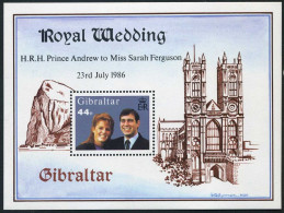 Gibraltar 498, Hinged. Michel 512 Bl.10. Royal Wedding 1986. Andrew-Ferguson. - Gibilterra