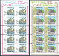 Gibraltar 499-500 Sheet, MLH/MNH. Mi 1651-1652. EUROPE CEPT-1987. Neptune House, - Gibilterra