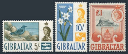 Gibraltar 158-160, MNH.Mi 160-162. 1960. Blue Rock Thrust, Narcissus, Rock,badge - Gibraltar
