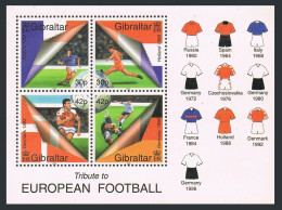 Gibraltar 835a Sheet,MNH. European Soccer,2000.Teams. - Gibilterra