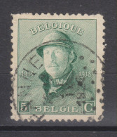 COB 167 Oblitération Centrale PANNE - 1919-1920  Cascos De Trinchera