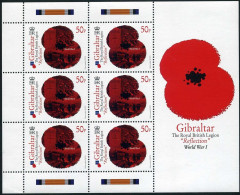 Gibraltar 1257-1264 Sheets/6, MNH. Royal British Legion,2011. Troops In Actions. - Gibraltar