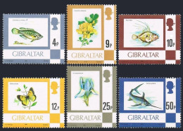 Gibraltar 345a/352a Inscribed 1978,1982,MNH. Flowers,Fish,Butterfly. - Gibilterra