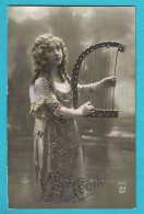 * Fantaisie - Fantasy - Fantasie (Enfant - Child - Kind) * (A.N. Paris 1422) Sainte Cécile, Musique, Music, Harpe, Harp - Portraits