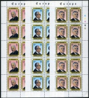 Gibraltar 390-392 Sheets, MNH. Michel 405-407. EUROPE CEPT-1980. Famous People. - Gibraltar