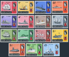 Gibraltar 186-199, 191A, MNH. Mi 188-201,224. Ships And Arms Of Gibraltar, 1967. - Gibraltar