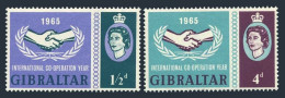 Gibraltar 169-170, MNH. Michel 171-172. Cooperation Year ICY-1965. - Gibilterra