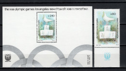 Israel 1984 Olympic Games Los Angeles, Stamp + S/s MNH - Estate 1984: Los Angeles