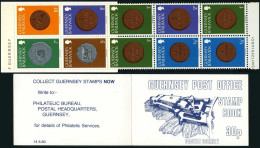 Guernsey 179/182/179/175x2/174x3/173x2 30p Booklet,MNH.Mi H-Blatt 9. Coins 1979. - Guernsey