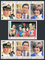 Guernsey 224-225 Ac,226,MNH.Michel 225-231A. Royal Wedding:Charles,Diana. - Guernesey