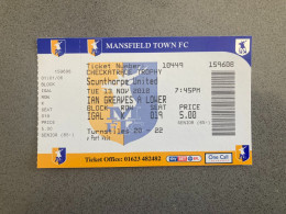 Mansfield Town V Scunthorpe United 2018-19 Match Ticket - Match Tickets