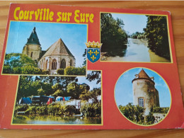 28 -  COURVILLE SUR EURE - L'église- Le Camping - La Tour - Courville