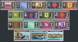 Guernsey 8-23,MNH.Michel 8-23. QE II,1969-70. Map,Lily,Ships,Arms,Harbors,Kings. - Guernesey