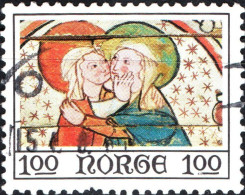 NORVEGIA, NORWAY, DIPINTI, AFFRESCHI, 1975, USATI Mi:NO 715, Scott:NO 666, Yt:NO 671 - Gebraucht