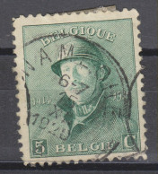 COB 167 Oblitération Centrale NAMECHE - 1919-1920 Albert Met Helm