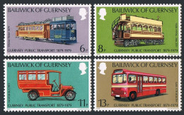 Guernsey 191-194,MNH.Michel 191-194. Public Transportation 1979.Tram,Auto Bus. - Guernsey
