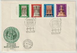 Ungarn 1975, Michel Nr. 3060-63 B FDC Mit ESST, Michel 150,-€, 3 Scans, Denkmalschutzjahr - FDC