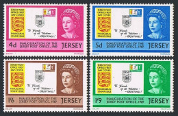 Jersey 22-25,hinged.Michel 22-25. Independent Postal Service,1969.QE II,Arms. - Jersey