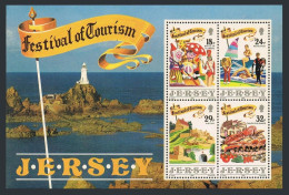 Jersey 539a Sheet, MNH. Mi Bl.5. Festival Of Tourism 1990. Battle Of Flowers, - Jersey