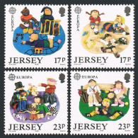 Jersey 511-514, MNH. Michel 476-479. EUROPE CEPT-1989. Children's Games. - Jersey