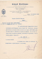 GENOVA - DOCUMENTO - FATTURA - LIOYD SICILIANO - SOC. ANONIMA ITALIANA DI ASSI. MARITTIME  - 1929 - Italie