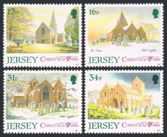 Jersey 467-470, MNH. Michel 453-456. Christmas 1988. Parish Churches. - Jersey