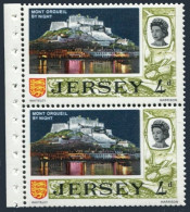 Jersey 11b Booklet Pane Of 2,MNH.Michel 12. QE II.Mont Orgueil By Night.1969. - Jersey