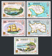 Jersey 190-194, MNH. Michel 180-184. CAPEX-1978, Maps, Sailing Ship.  - Jersey