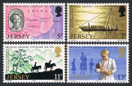 Jersey 164-167, MNH. Mi 153-156. Lilian Mary Grandin, Missionary Doctor. 1976. - Jersey