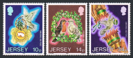 Jersey 411-413, MNH. Michel 393-395. Christmas, Peace Year IPY-1986, Doves. - Jersey