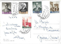 Postzegels > Europa > San Marino > 1960-69 > Kaart Uit 1963  Met Postzegels (16988) - Covers & Documents