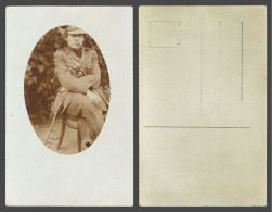 Woman In Uniform With ROYAL ARTILLERY Officer's Collar UBIQUE Badge - Real Photo (RPPC) - War 1914-18