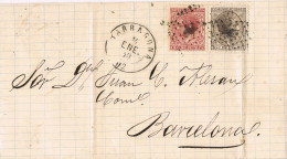 54901. Carta Entera TARRAGONA 1879. Fechador TREBOL. Alfonso XII E Impuesto Guerra - Lettres & Documents