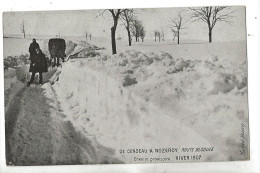 Cenzeau à Nozeroy (39) : MP D'un Attelage Sur La Route Provisoire à Travers La Neige 1907 (animé) PF. - Otros & Sin Clasificación