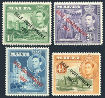 Malta 210,213-215,MNH.Mi 201,204-206. King George VI, Overprinted 1947. Palace, - Malta