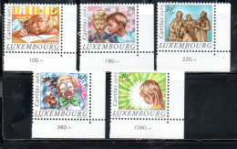 LUXEMBOURG LUSSEMBURGO 1985 CHRISTMAS NATALE NOEL WEIHNACHTEN NAVIDAD COMPLETE SET SERIE COMPLETA MNH - Unused Stamps