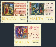 Malta B60-B62, MNH. Mi 779-781. Christmas 1987. Choral Books Of St John's Church - Malta
