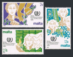 Malta 657-659, MNH. Michel 723-725. International Youth Year IYY-1985. - Malta
