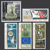 Malta 404-408, MNH. Mi 393-397. Independence, 5th Ann. 1969. Uprising Monument, - Malta