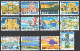 Malta 783-794,MNH.Michel 871-882. Tourism 1992.Views,Churches,Yacht,Monuments, - Malte