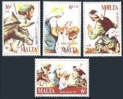 Malta 927-930, MNH. Mi 1024-1037. Christmas 1997. Nativity, Joseph,Donkey,Sheep. - Malta